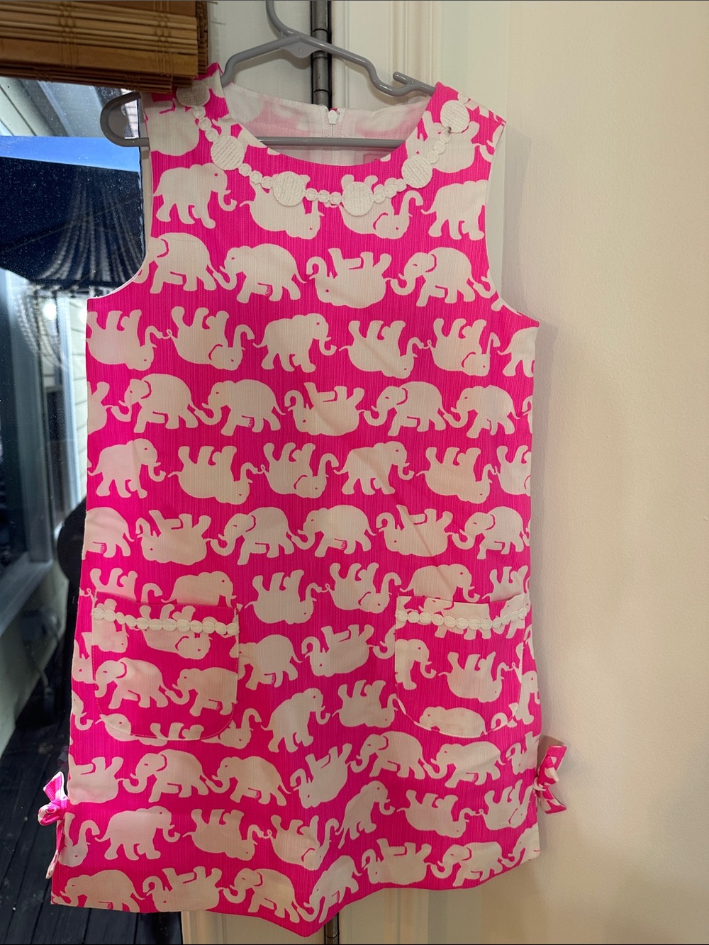 Lilly Pulitzer Girls Pink Elephant Print Sleeveless Dress -